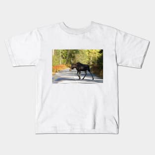 Jay Walking Moose - Algonquin Park, Canada Kids T-Shirt